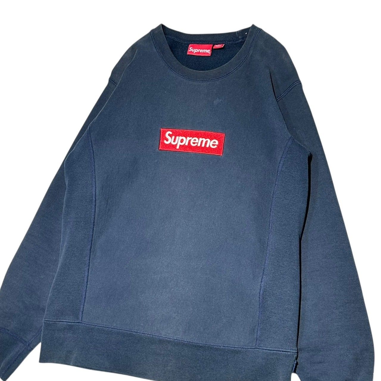 SUPREME シュプリーム ネイビー クルーネック トレーナー Supreme 