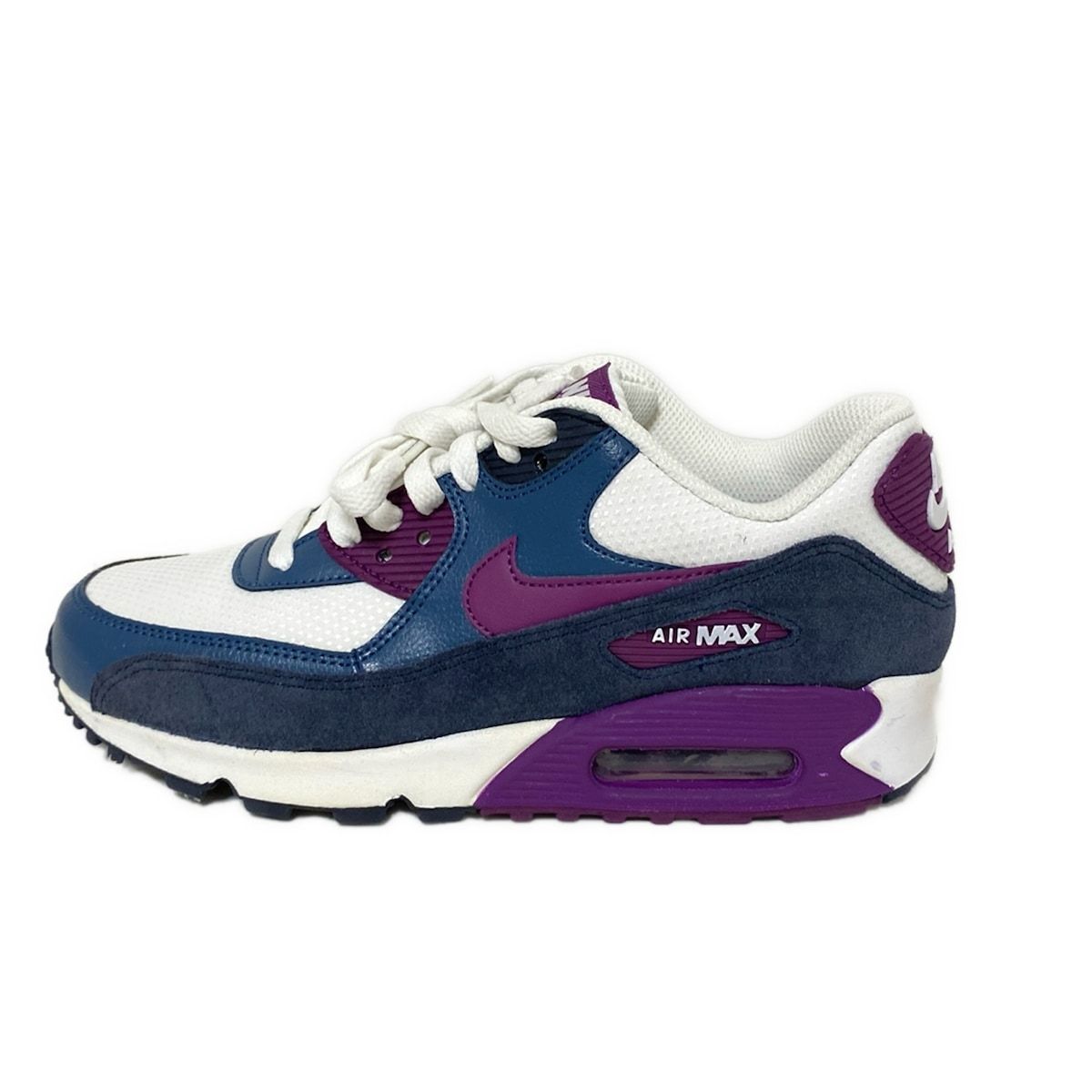 NIKE ナイキ スニーカー 24 レディース エア マックス 90 エッセンシャル 616730-107 白×ネイビー×パープル