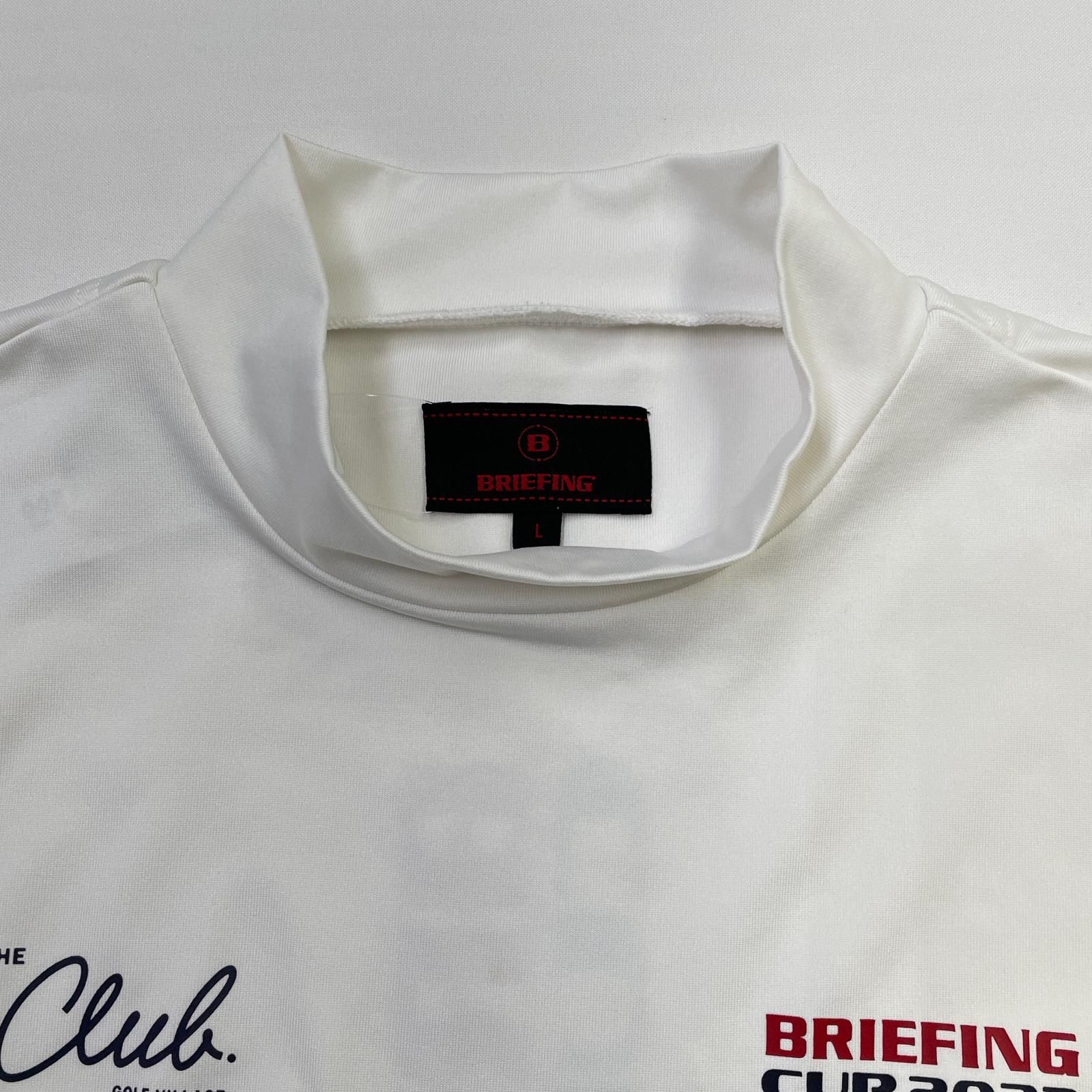 快活な メンズ ブリーフィング BRIEFING 半袖シャツ L 白 ホワイト モックネック ストレッチ 安心で買い物ください。