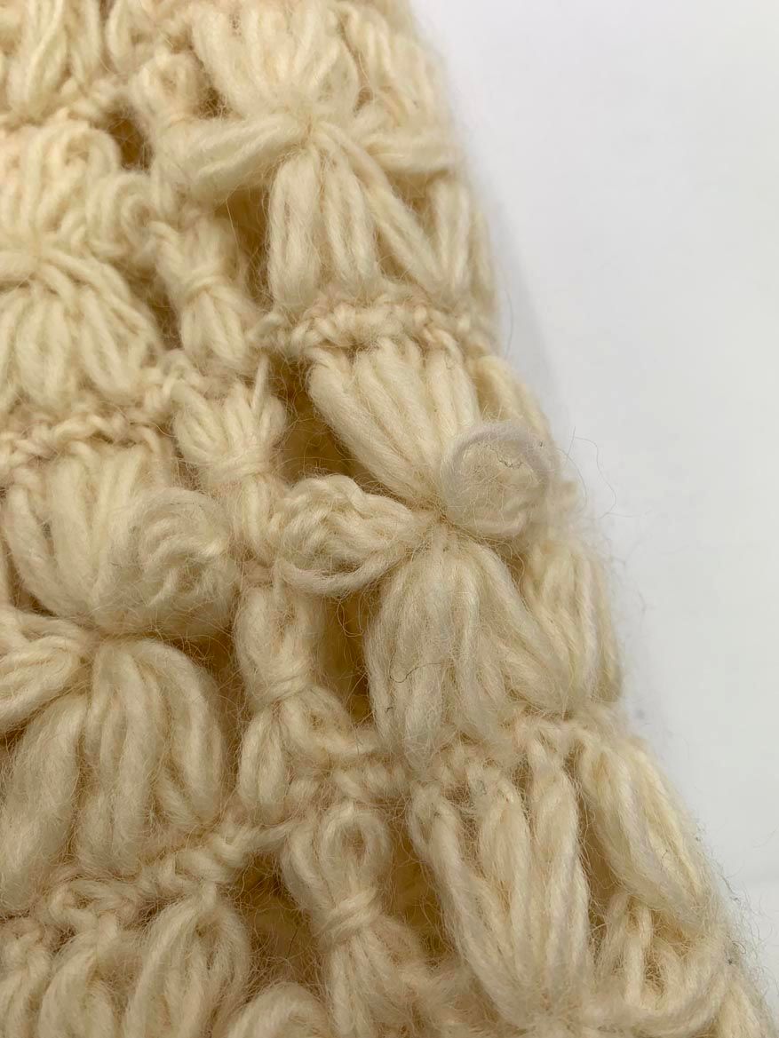  Dot and Stripes ドットアンドストライプス KHWOPA ネパール ハンドニット かぎ針 カーディガン sizeF アイボリー レディース 半袖 カーディガン ボレロ アンサンブル