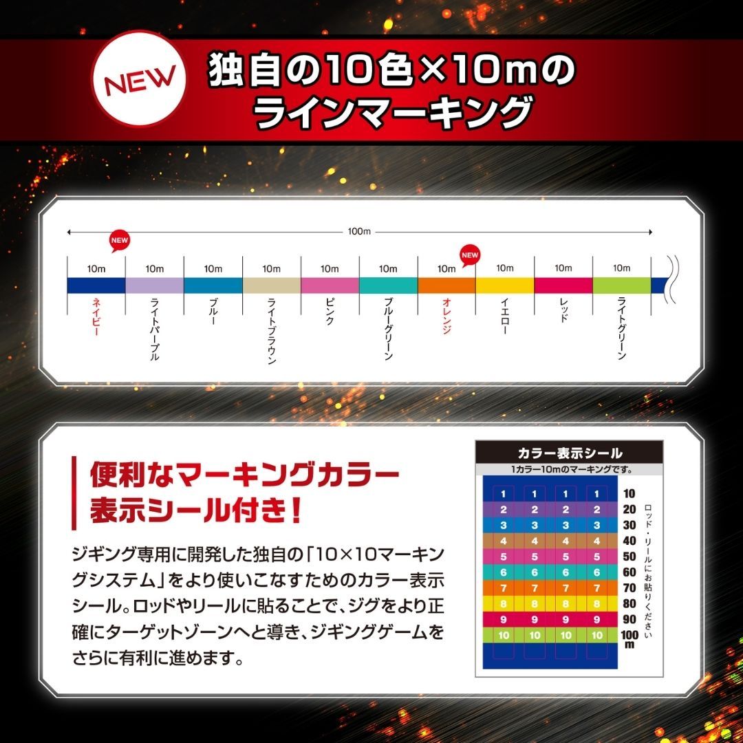 フィッシング アバニ ジギング10×10 マックスパワーPE X9 4号300m