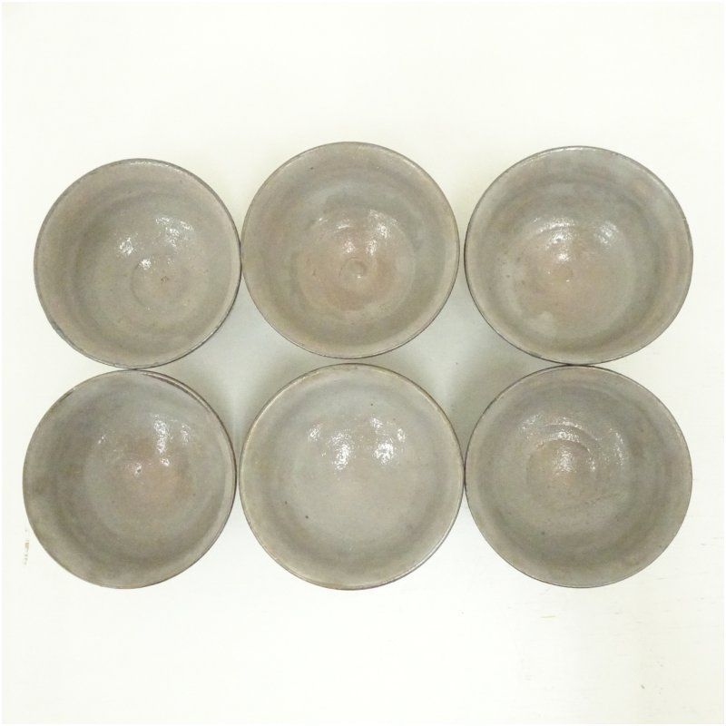 葵窯造 加藤春二 絵瀬戸汲出碗6客セット（共箱） 茶道具