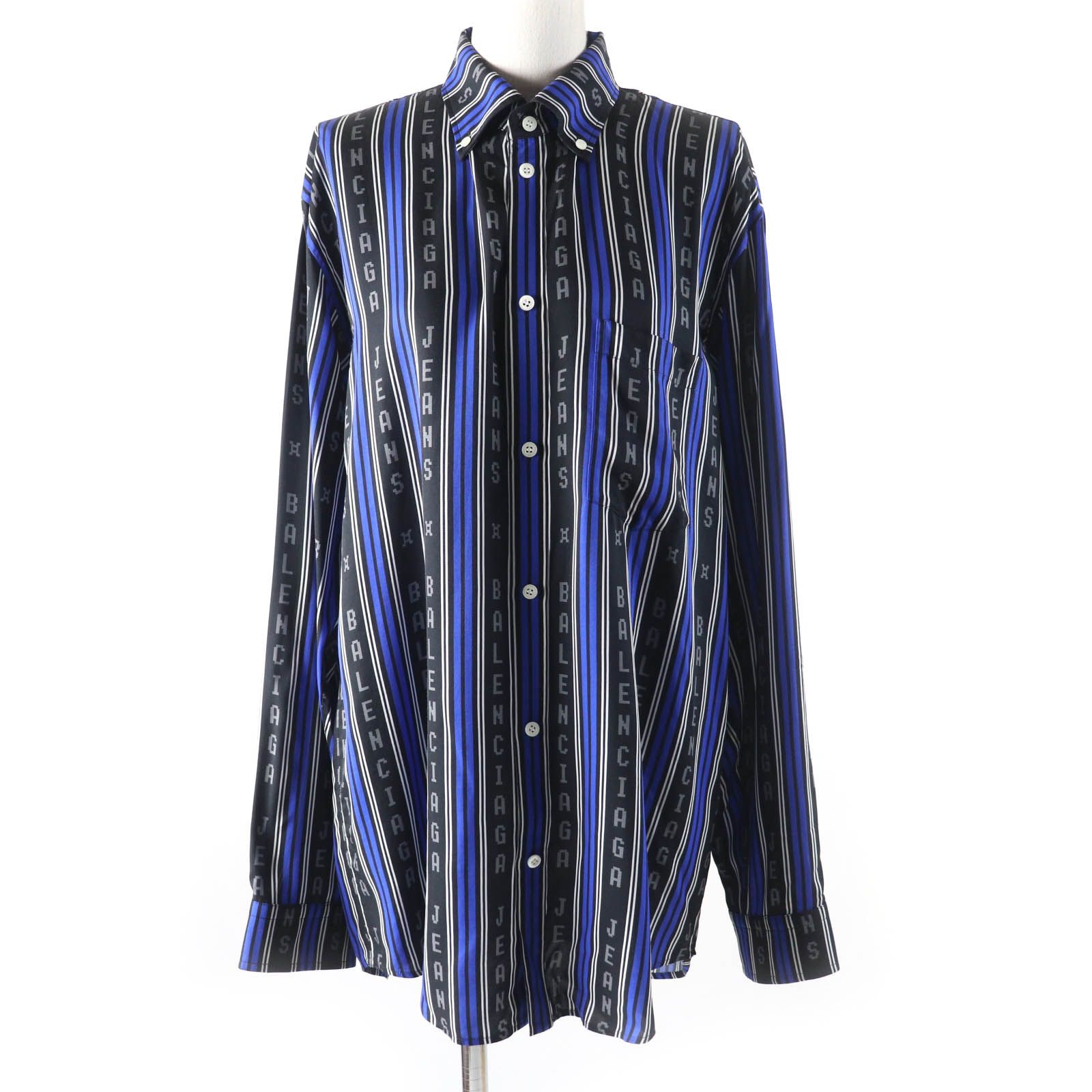 極美品☆BALENCIAGA バレンシアガ 20SS 658956 ロゴボタン付 