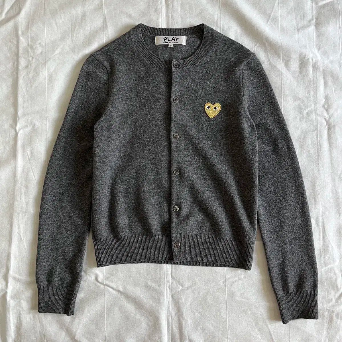 COMME des GARCONS コム デ ギャルソン ウール 100 % ゴールドハート カーディガン 2016 年式 モデル