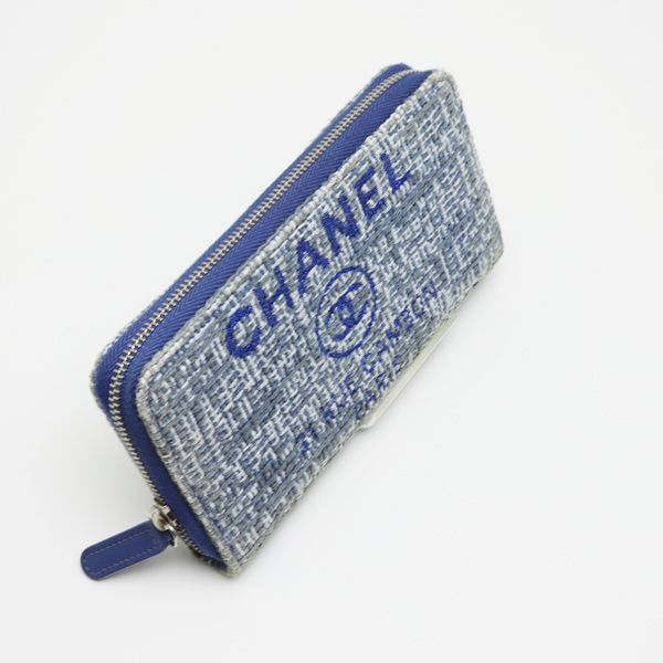 CHANEL ドーヴィルライン スモールジップウォレット 約15.5×9cm CHANEL ドーヴィルライン スモールジップウォレット 約15.5×9cm