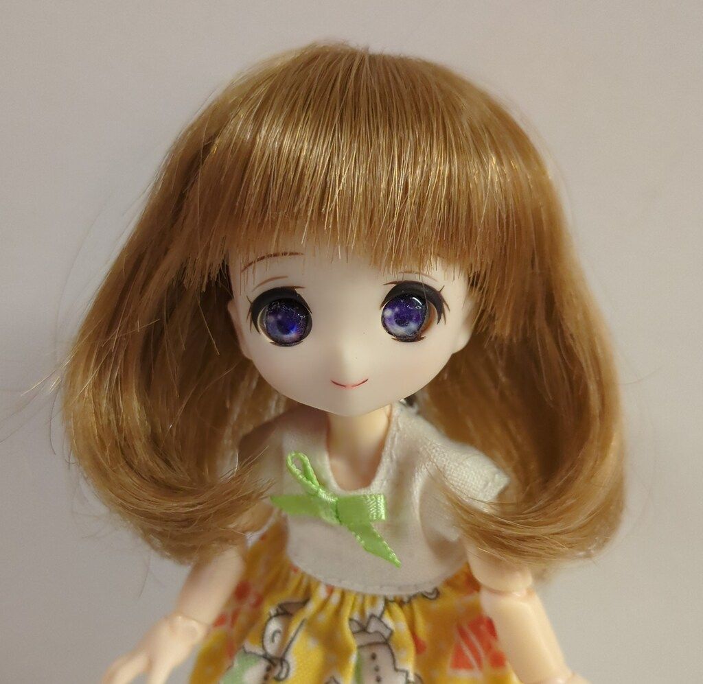 ドール　メティ(絹鼠/ロングヘア) ドルチェオリジナル ミニスウィーツドール おつきみ茶屋 月眠様のカスタムミニスウィーツドールとオビツ11