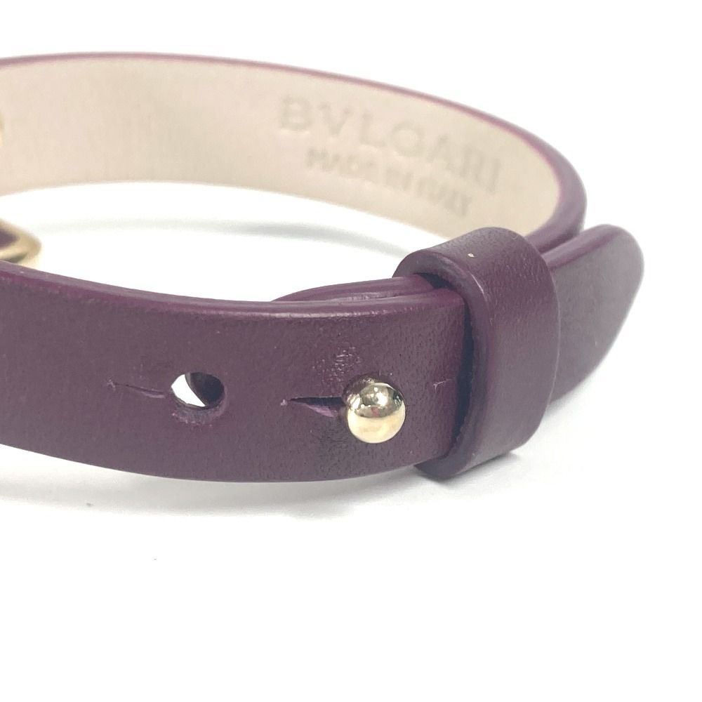 美品 ブルガリ ブレスレット ディーヴァドリーム レザー パープル BVLGARI ブルガリ ブレスレット ロゴ ディーヴァドリーム レザー