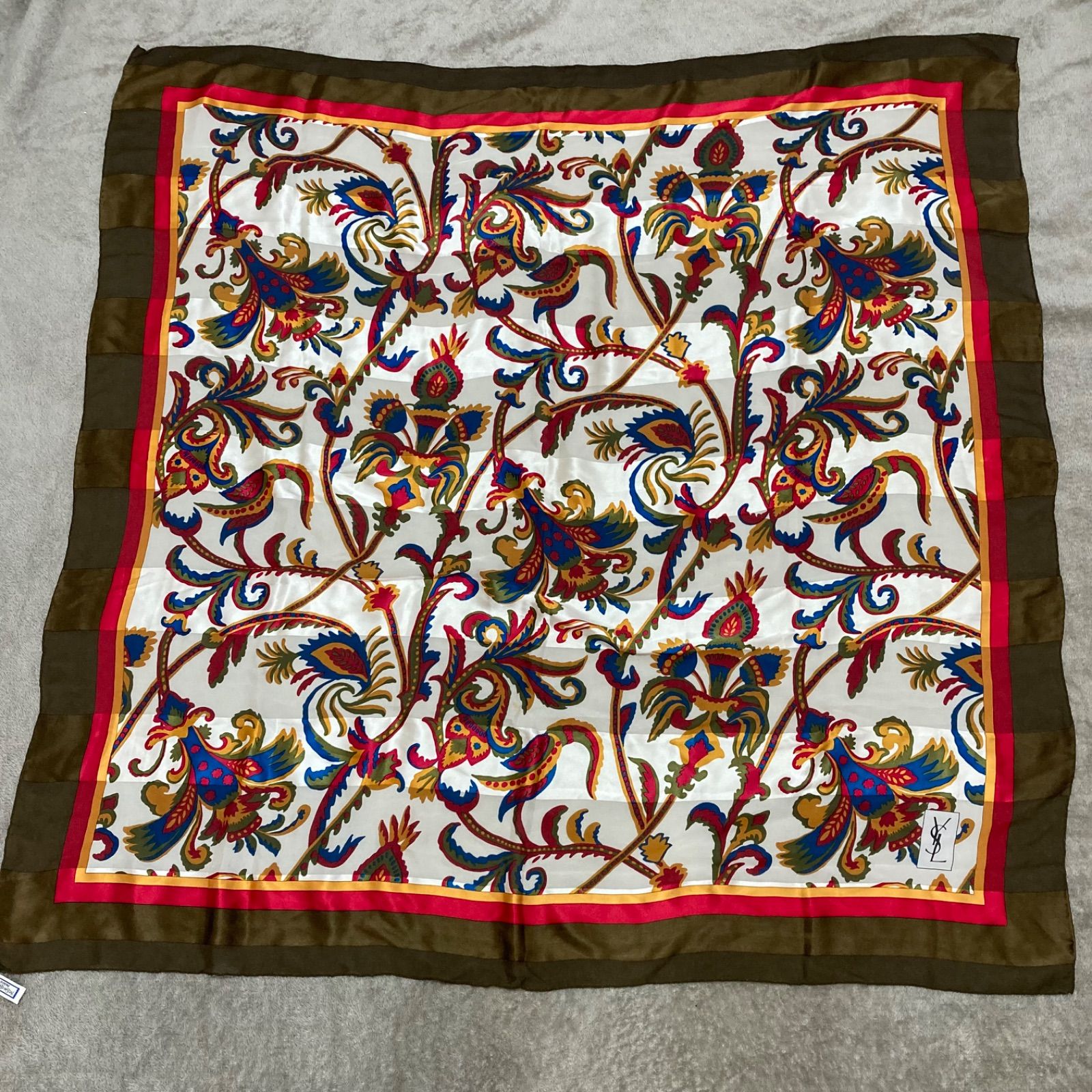 大判 スカーフ イヴ・サンローラン 希少 YSL イブサンローラン