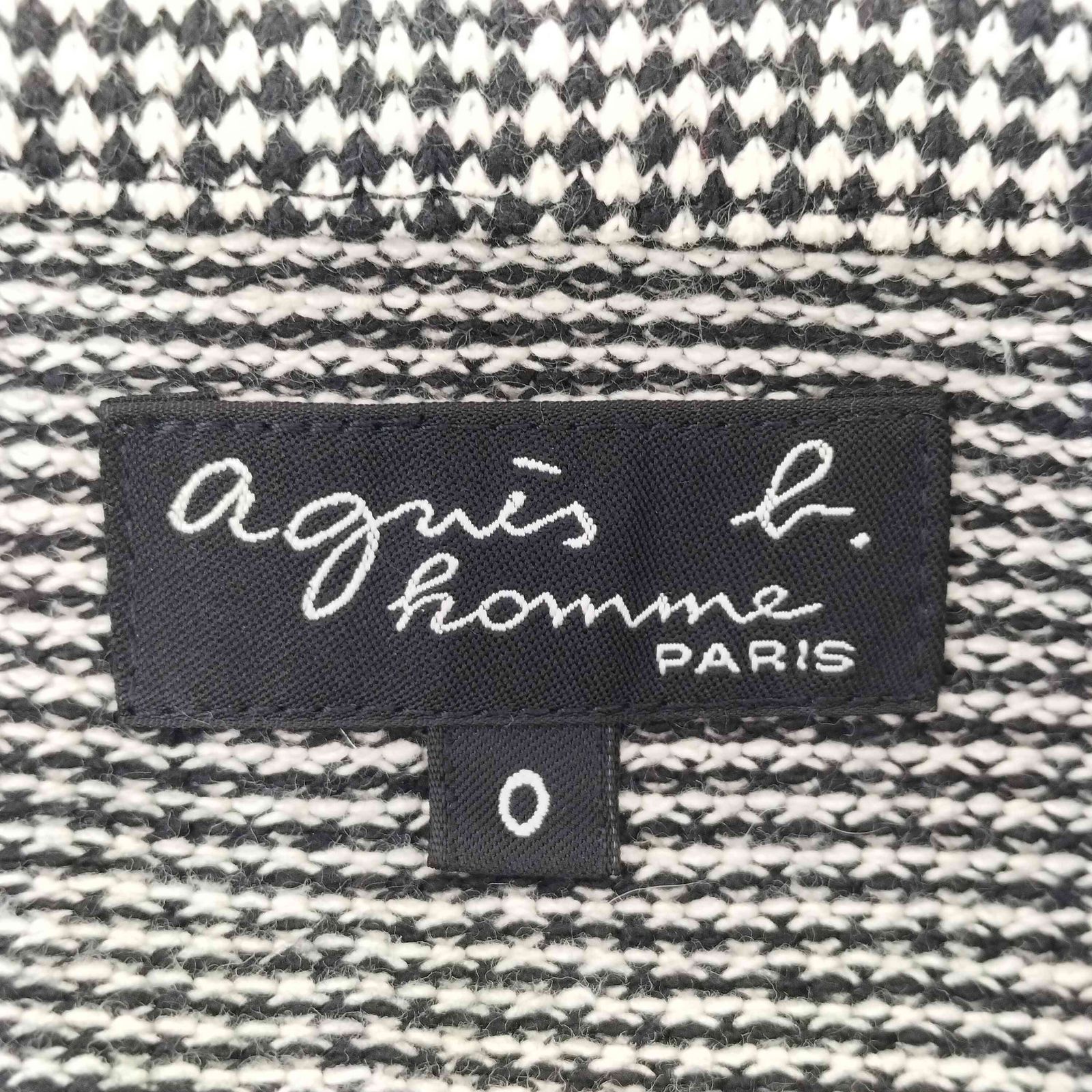 定価6万程度 高級 agnes b. HOMME ニットコート R-7157 アニエスベー agnes b. ニットステンカラーコート メンズ JPN：0