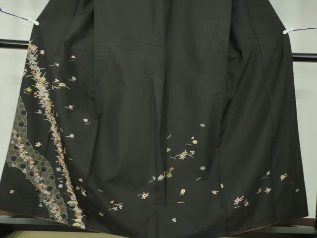 平和屋着物○中国三大刺繍 相良刺繍 総刺繍 本場大島紬 訪問着 雪輪花