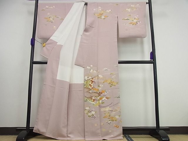 平和屋本店■極上　創業460年・千總　訪問着　駒刺繍　几帳花文　金彩　逸品3s4887 平和屋本店□極上 創業460年・千總 訪問着 駒刺繍 几帳花文 金彩 逸品