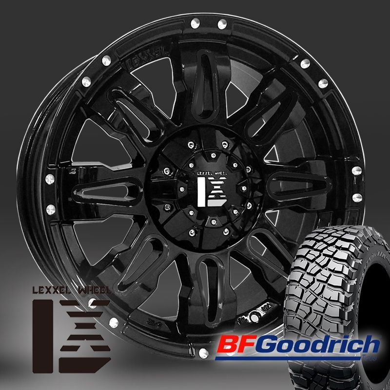 【8月値上げ予定】リフトアップ ハイラックス・サーフ タイヤホイールセット BF グッドリッチ KM3 265/70R17 285/70R17