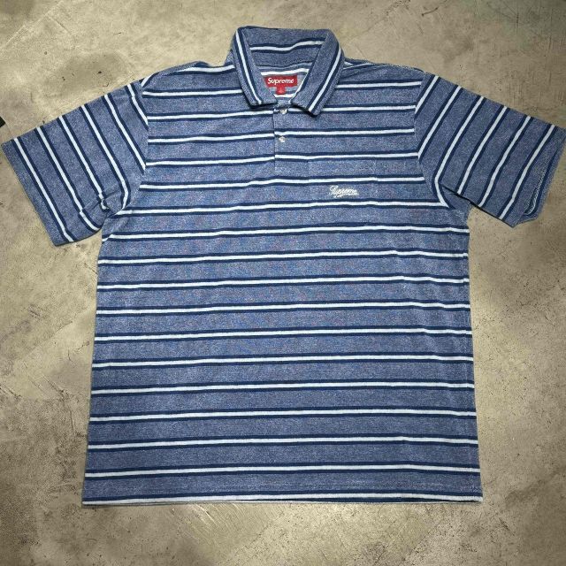Supreme 24ss Stripe Terry S|S Polo Lサイズ シュプリーム ストライプ テリー エスエス ポロ Tシャツ 心斎橋店