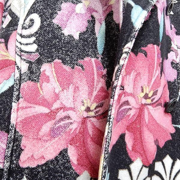 LEONARD 花柄ジャケット 11AR LEONARD レオナール ジャケット 花柄 コットン ネイビー L