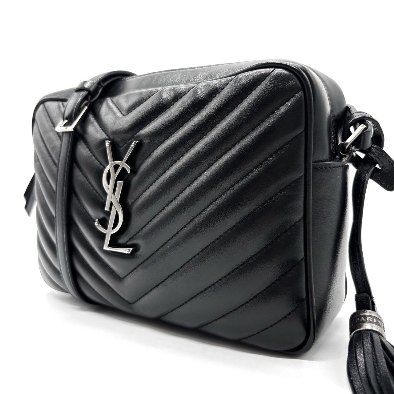 【BDAU1028】Saint Laurent サンローラン レザー ショルダーバッグ ブラック SAINT LAURENT ブラックレザーショルダーバッグ SAINT LAURENT サン