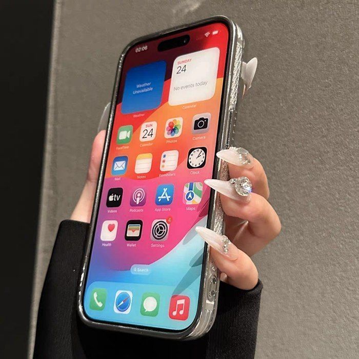 iPhoneケース ダイヤモンド シンプル 高級感 キラキラ おしゃれ