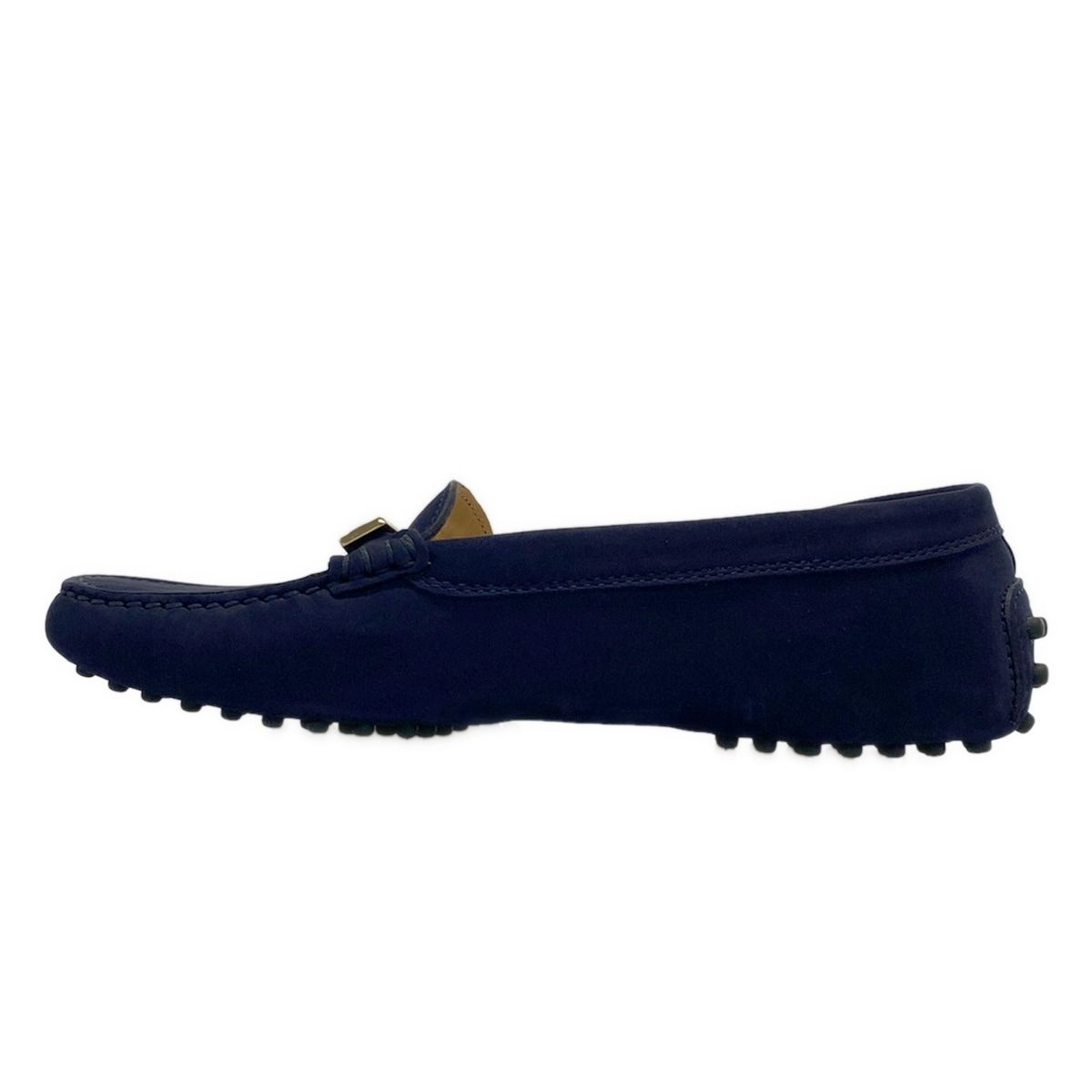美品✨【TOD'S】トッズ　ドライビングシューズ　シボ革　濃紺 TOD'S(トッズ)ネイビーローファータイプドライビングシューズ 8