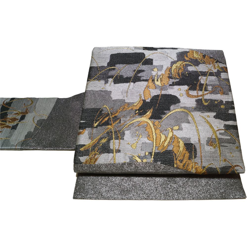 ラスト　誉田屋　名古屋帯　新品 名古屋帯 未使用品 誉田屋源兵衛 抽象模様 証紙付き 【 中古 こんだや