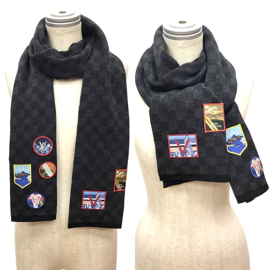 ルイヴィトン ストール ダミエ グラフィット アルプスM71110 LOUIS VUITTON ルイヴィトン エシャルプ・プチダミエ アルプス