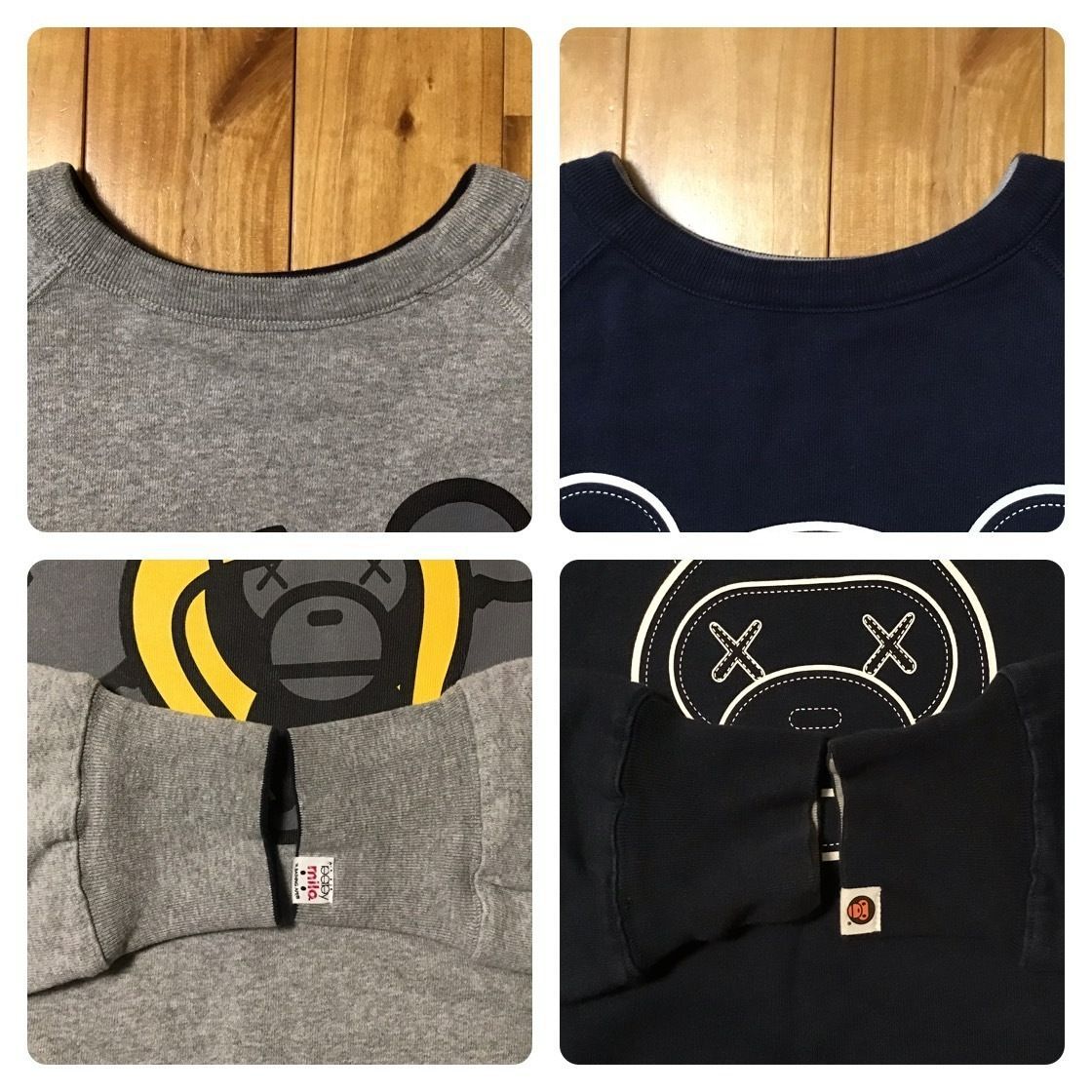 ☆リバーシブル☆ KAWS MILO BAPE STA 長袖スウェット Sサイズ a