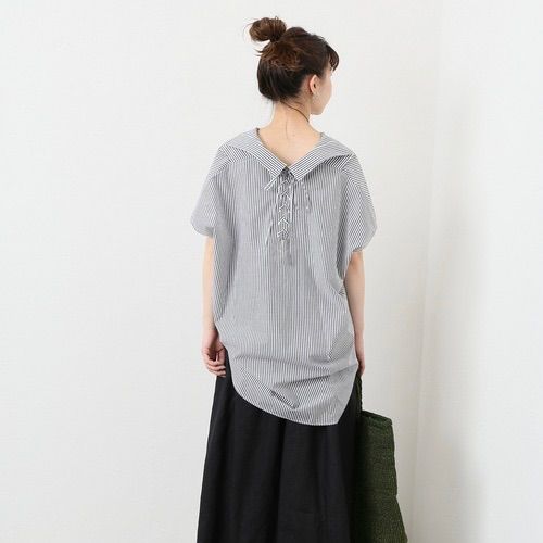 JOURNAL STANDARD カラーロンストレースアップN/S シャツ☆美品