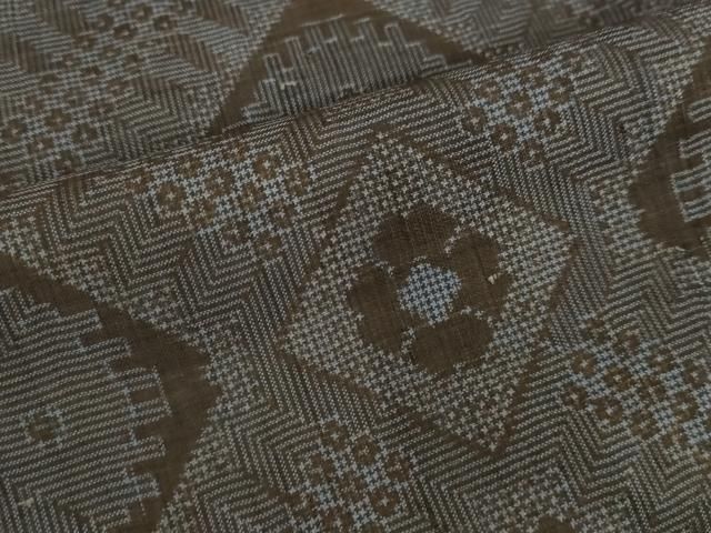 平和屋着物●本場大島紬　龍郷絣　花菱文　正絹　逸品　未使用　DAAV8660tw 平和屋着物○本場大島紬 龍郷絣 花菱文 正絹 逸品 未使用 DAAV8660tw