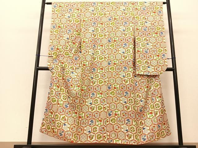 平和屋着物□豪華振袖 亀甲花文 正絹 逸品 BAAR1371by - メルカリ 