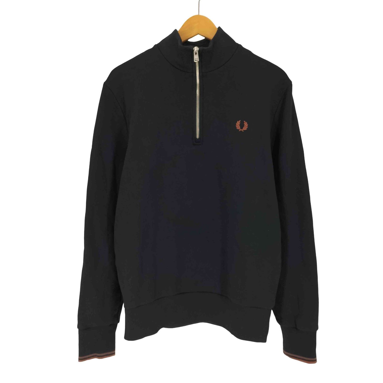 フレッドペリー FRED PERRY Half Zip Sweatshirt ロゴ 刺繍 ハーフジップ スウェット メンズ import：M 