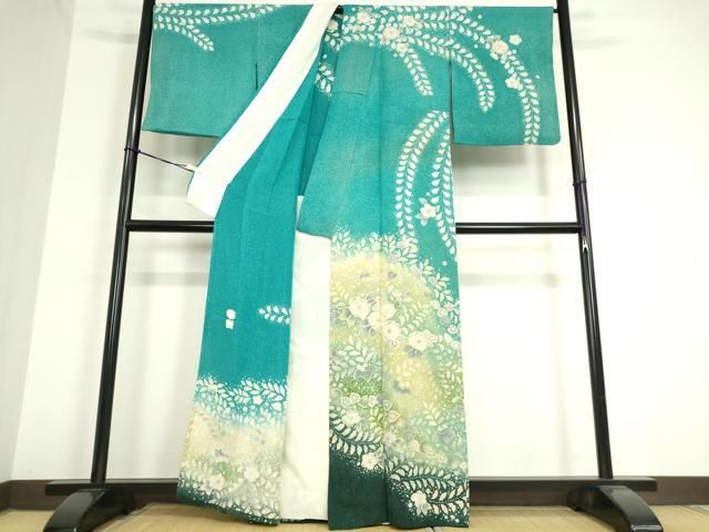 平和屋着物▽訪問着　単衣　作家物　辻が花　暈し染め　正絹　逸品　DAAT9881az 平和屋着物▽訪問着 単衣 作家物 辻が花 暈し染め 正絹 逸品