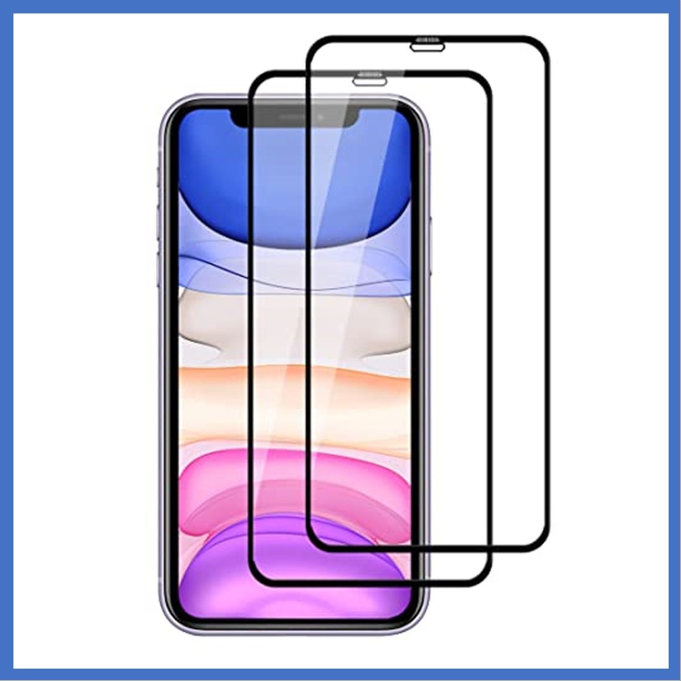 iPhone 11 / XR ガラスフィルム 全面保護 強化 6.1インチ bappeda