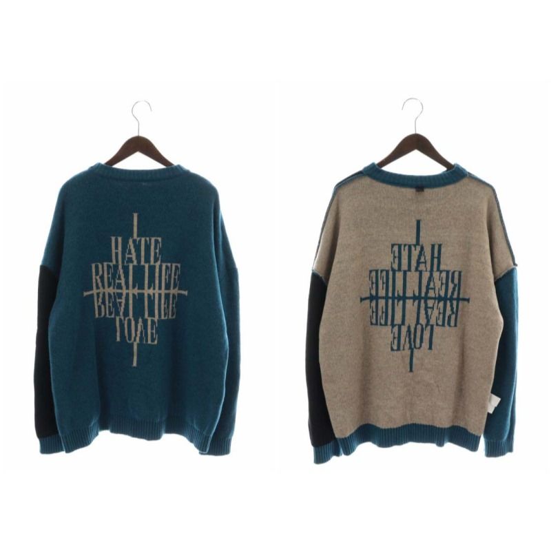 シュープ SHOOP I LOVE I HATE REVERSIBLE SWEATER ニット