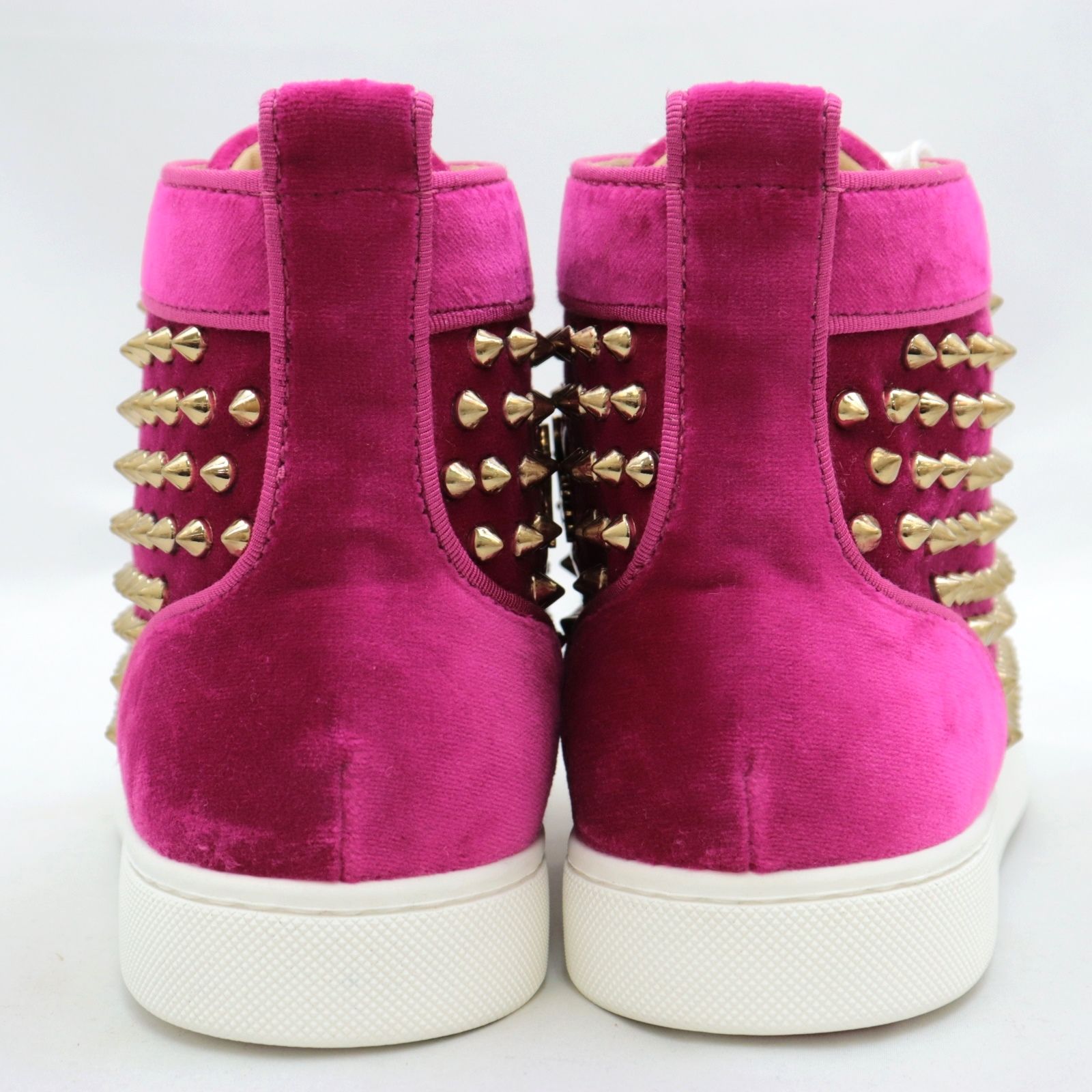 未使用 クリスチャンルブタン スパイクスタッズ ベロアスニーカー  