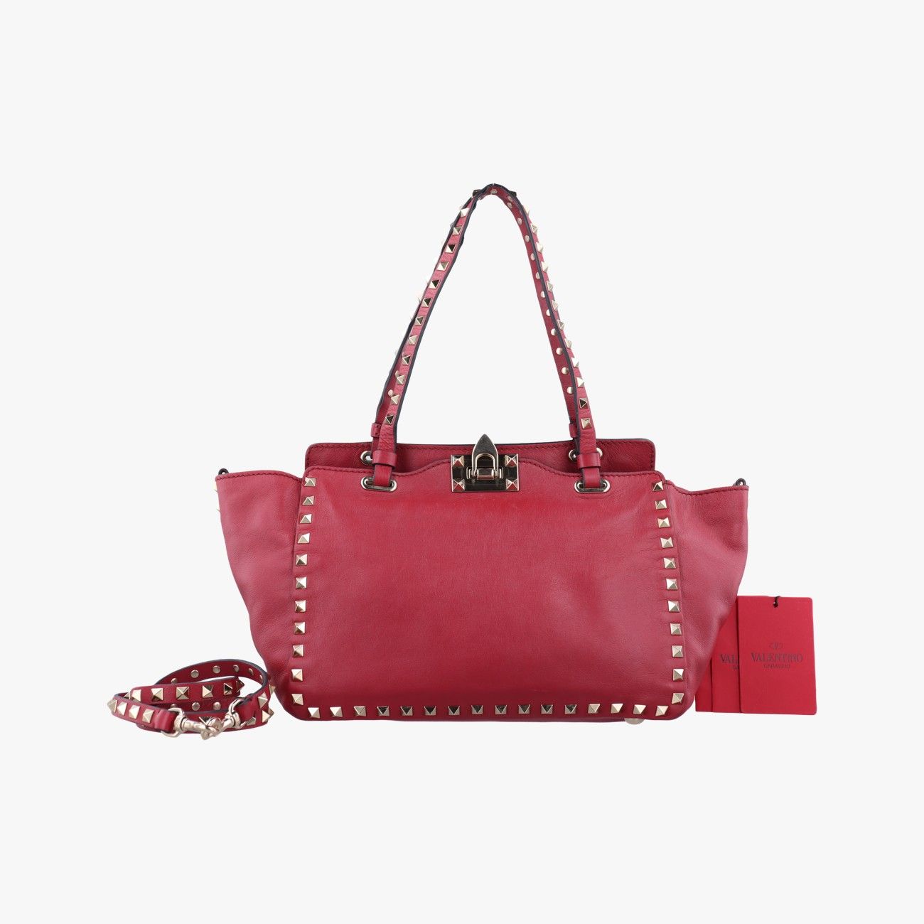 ヴァレンティノValentinoロックスタッズ レッド レザー BL-I037BOL2