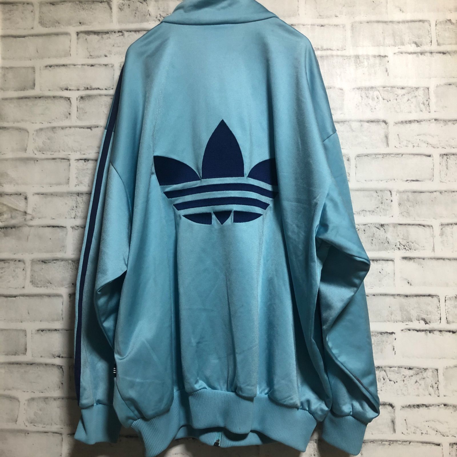 80s⭐️adidas トラックジャケット/ジャージ XL 刺繍トレファイル