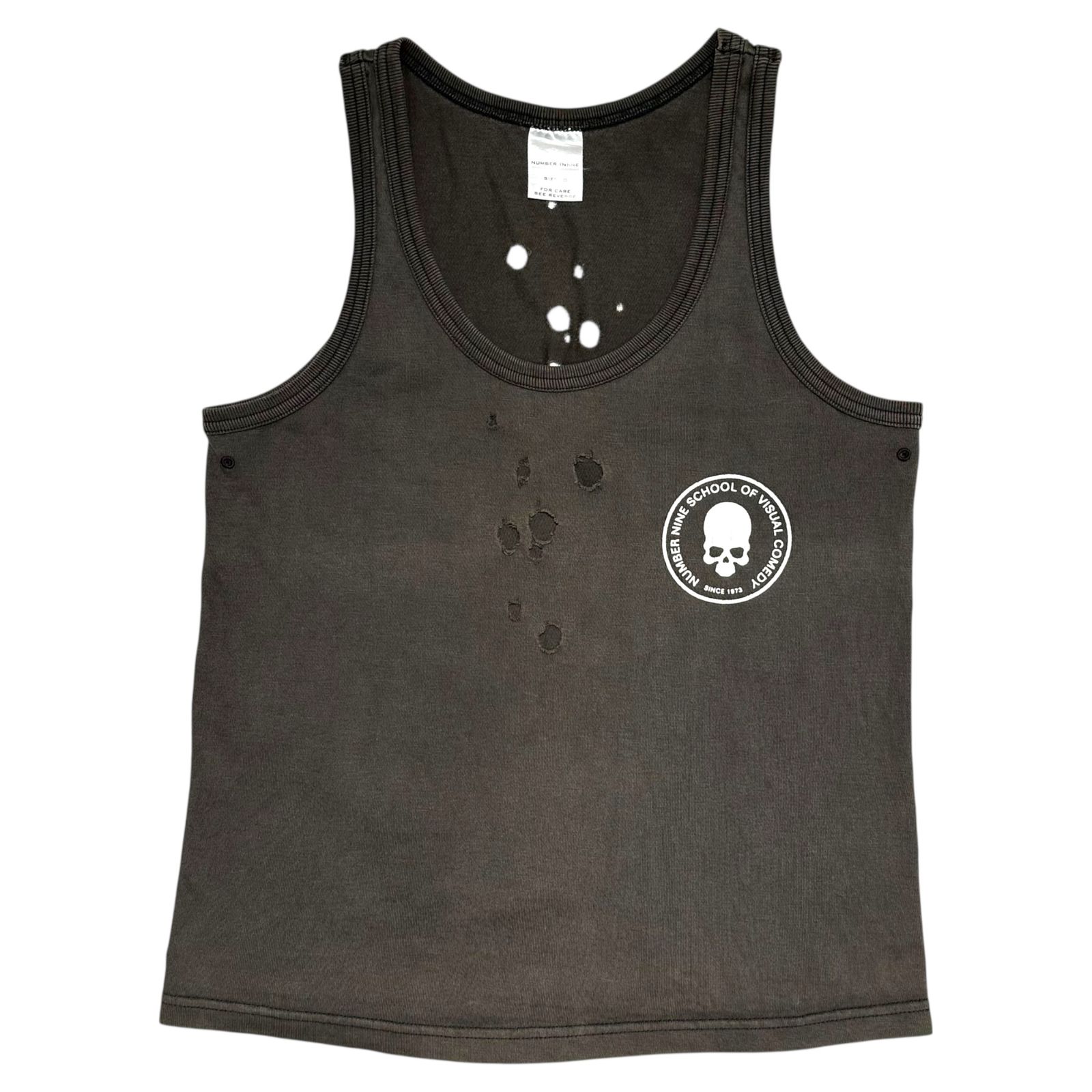 タイム期⁄スカル⁄タンクトップ⁄3⁄コットン⁄グレー Number(N)ine