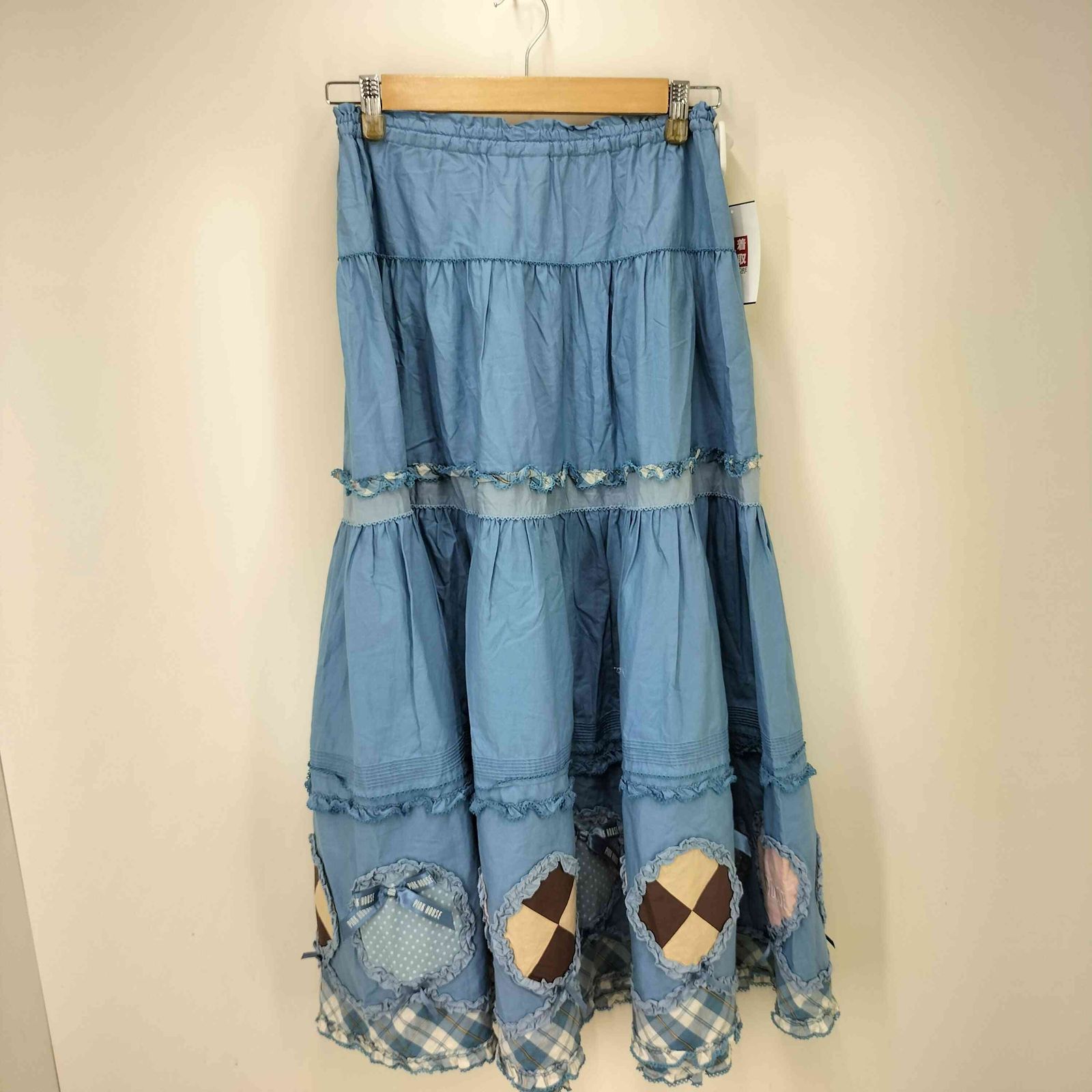 ピンクハウス PINK HOUSE クッキーワッペン使いパッチワークスカート レディース