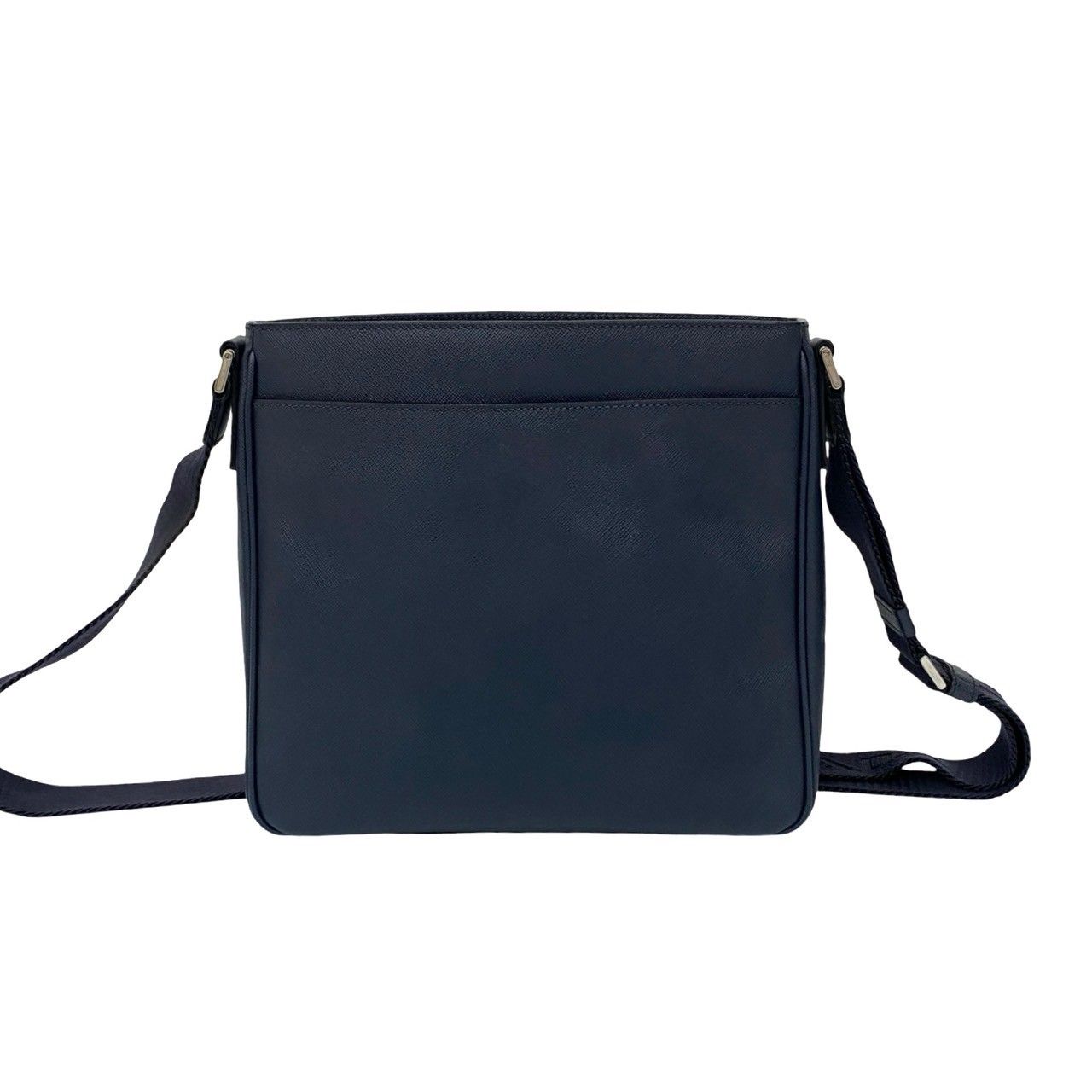 極 美品 希少品 PRADA プラダ 三角ロゴ シルバー 金具 サフィアーノ