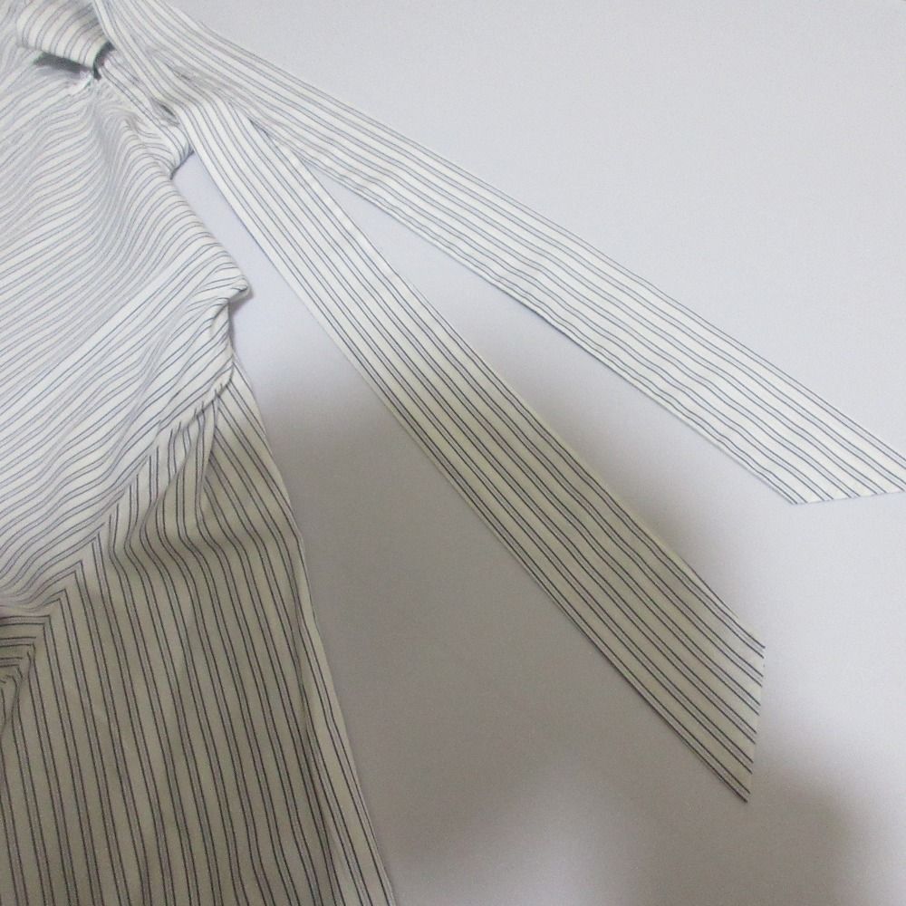 美品 GIVENCHY ジバンシィ ボウタイ付き ストライプ ロングドレス  