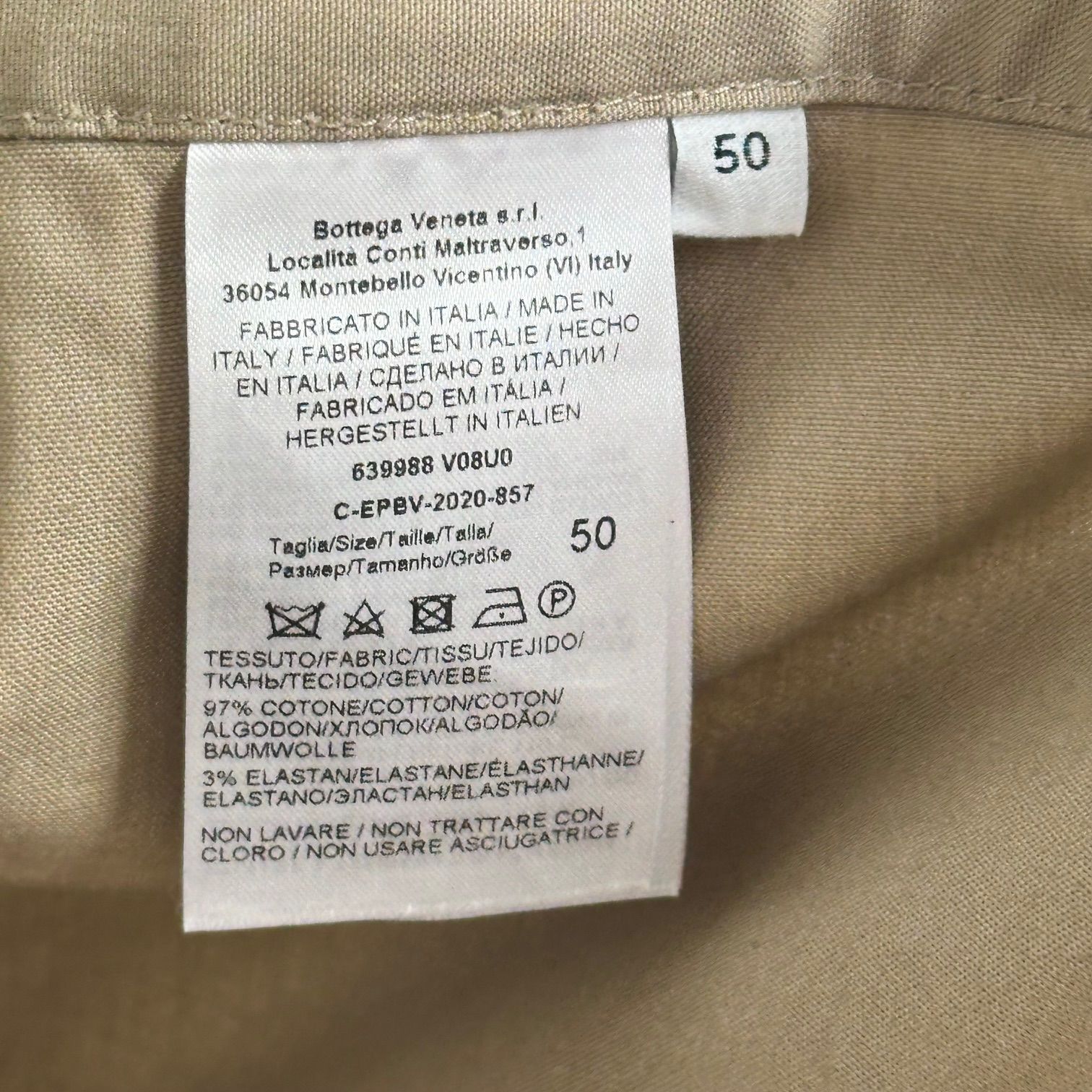 Bottega veneta 20AW Cotton Canvas Pants コットンキャンバス