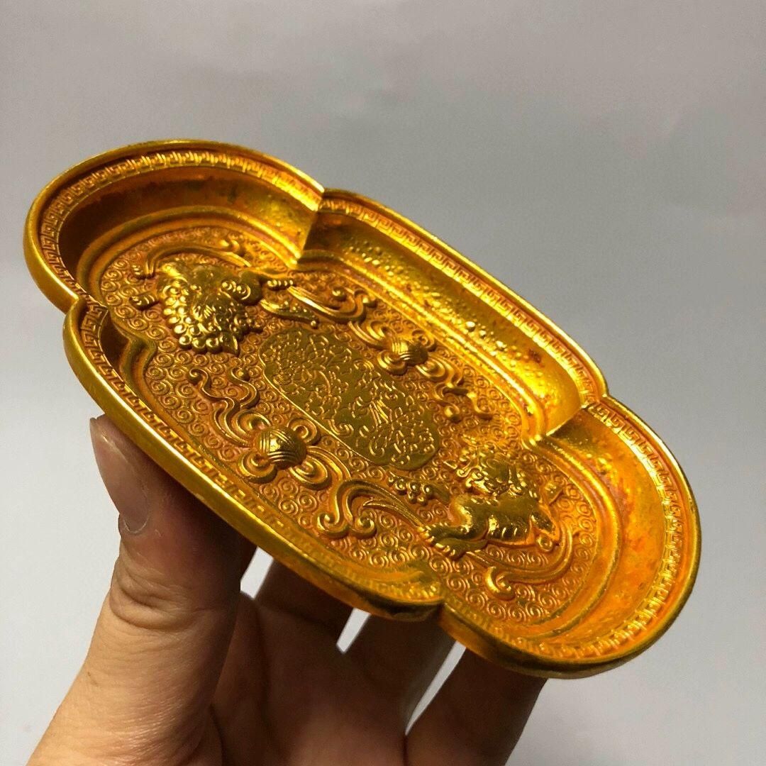 銅細工 大号百子図皿 茶道具 香道具 装飾品 工芸品 美術品 置物