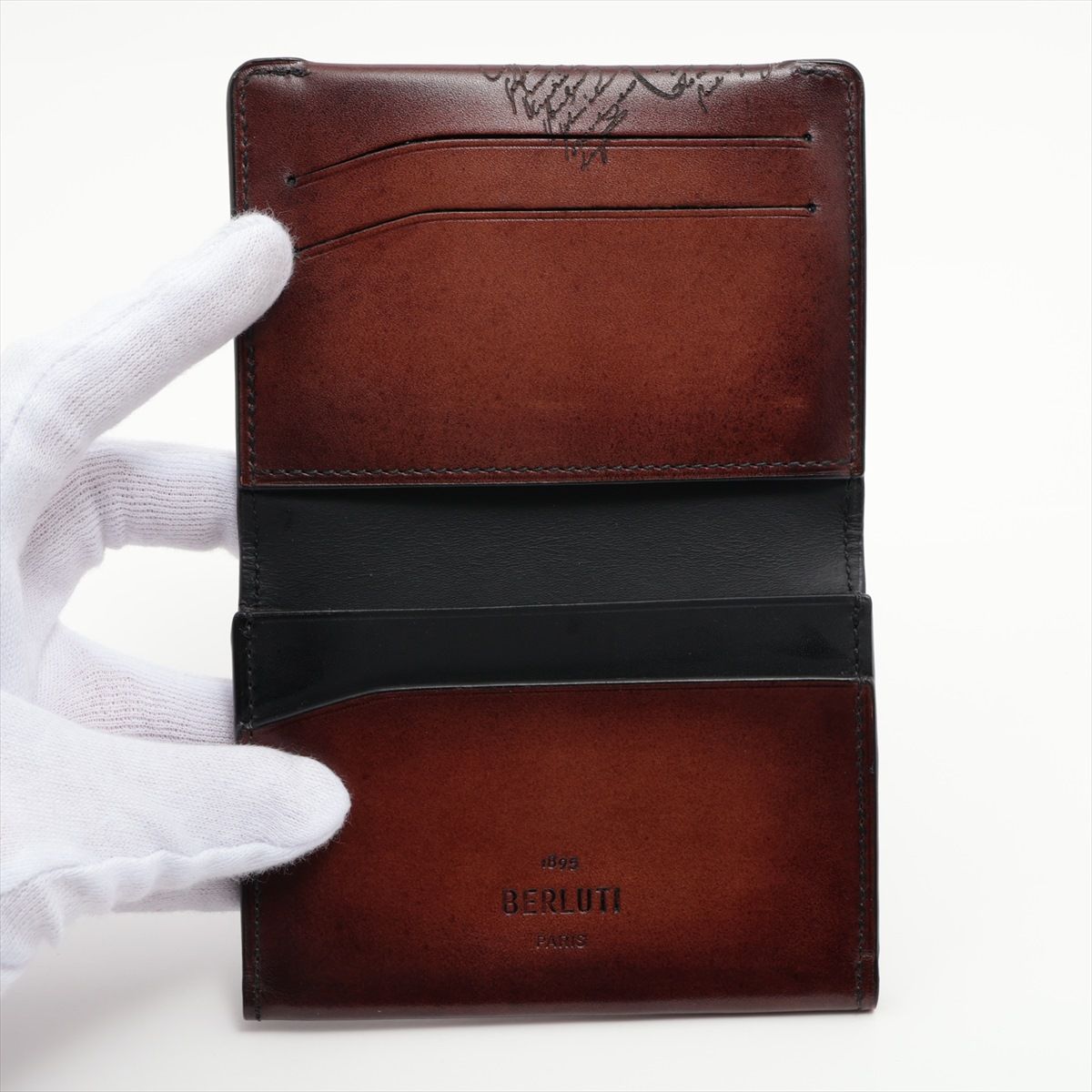Berluti ブラウン レザー カードケース（BERLUTI(ベルルッティ