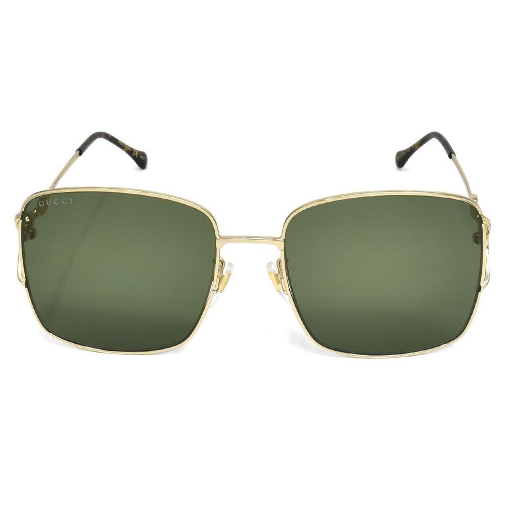 サングラス Gucci Sunglasses GG1018SK 001 Asian Fit l NEW GUCCI GG1018SK 001 SQUARE GOLD GREY WOMEN SUNGLASSES