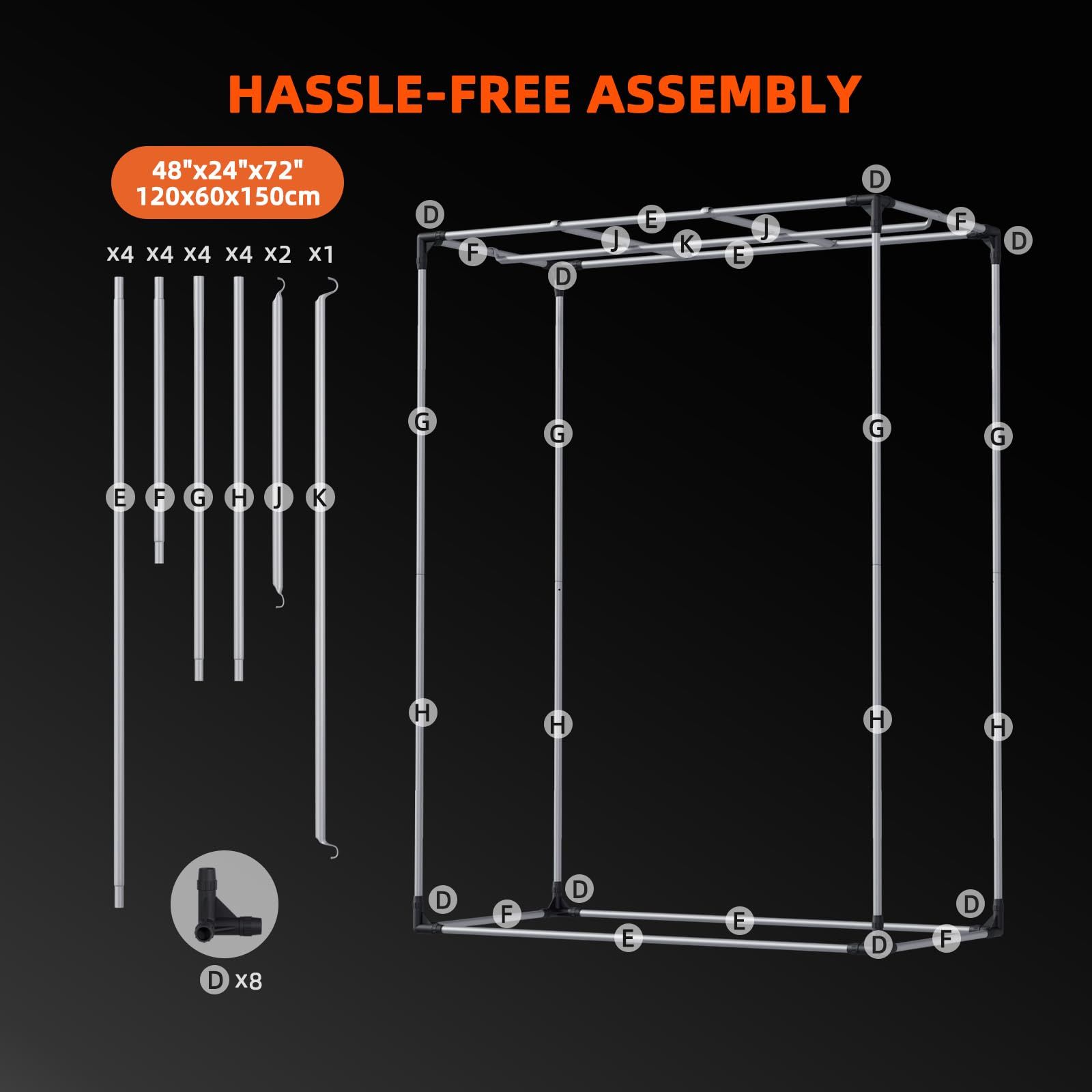 120x60x150cm グロウテント