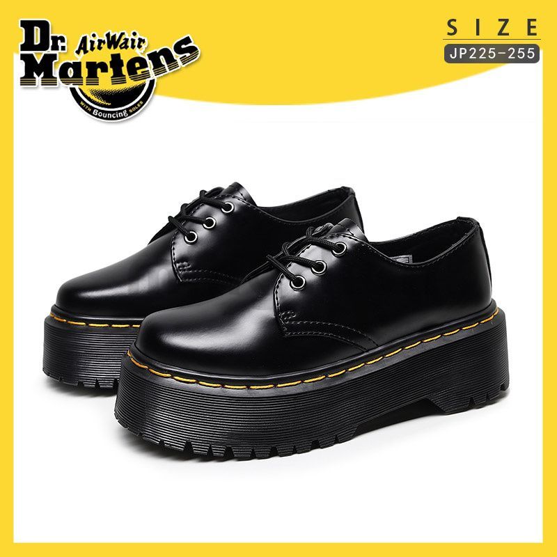 Dr.Martens ドクターマーチン 1461 QUAD 3ホール 厚底 BLACK SMOOTH レディース ユニセックス 1461  3ホールシューズ プラットフォーム