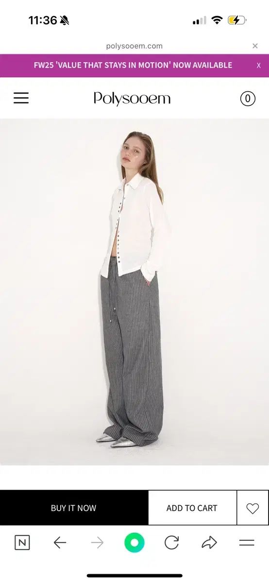 Polysooem ストライプ ワイド パンツ DECORATOM_COM_BR