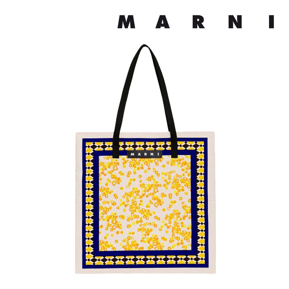 マルニ フラワー カフェ MARNI FLOWER CAFE レディース カバン コットンキャンバス製 バンダナ トート バッグ 【返品交換不可】