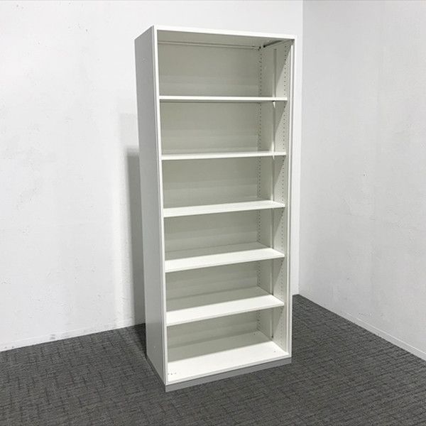 オープン書庫 ロング TF スチールキャビネット イナバ ホワイト