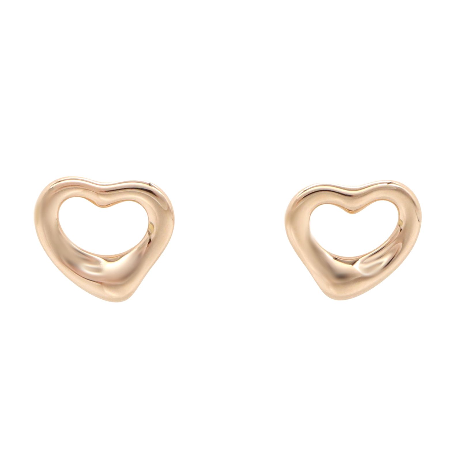 ティファニー TIFFANY＆CO ピアス オープンハート ピアス K18PG ピンクゴールド オープンハート ピアス レディース Used A