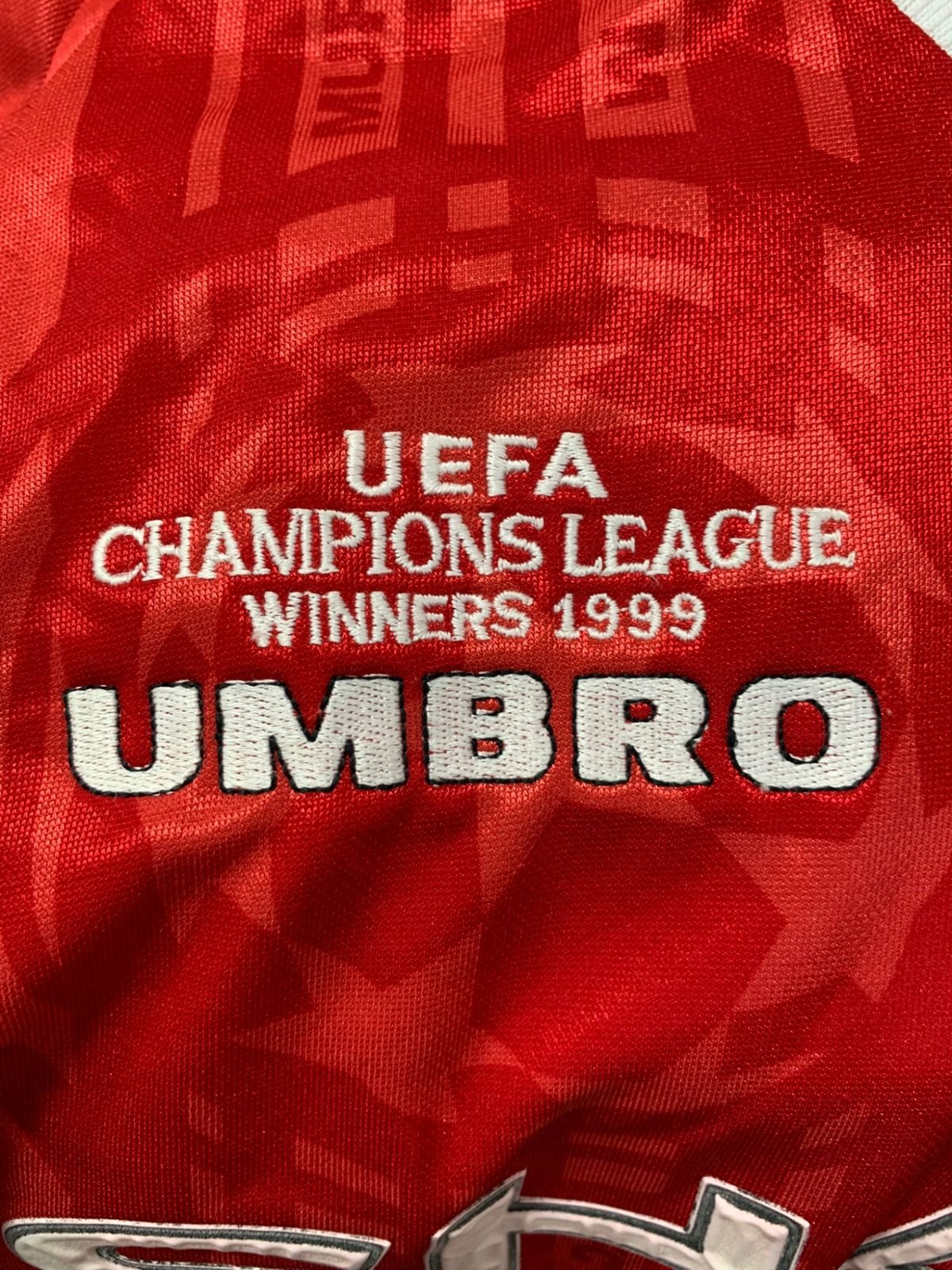 【正規品】UMBRO マンチェスターユナイテッド 1999 優勝記念ユニフォーム 99/00 UMBRO マンチェスターユナイテッド ユニフォーム L CL優勝
