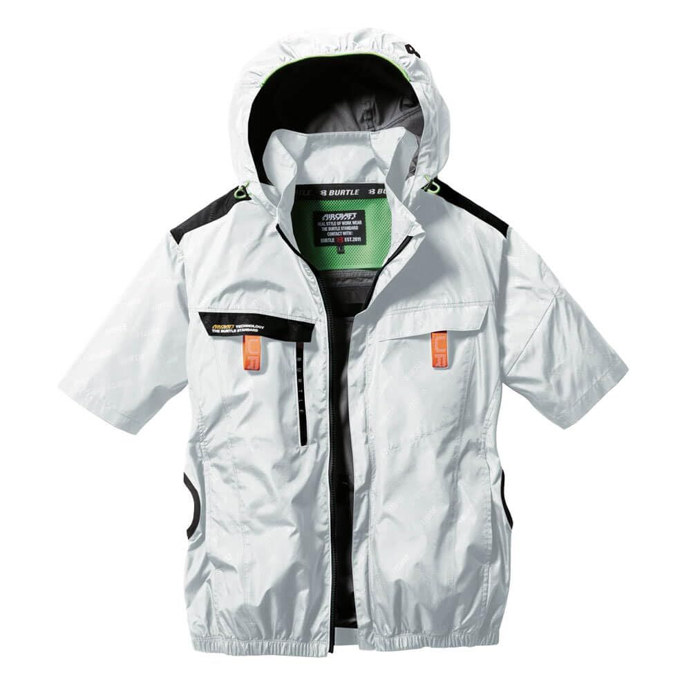 [バートル] エアークラフトフ―ディ 半袖 ブルゾン (ファンなし) AC2026 AIRCRAFT S 60アッシュグレー [60アッシュグレー] [S]